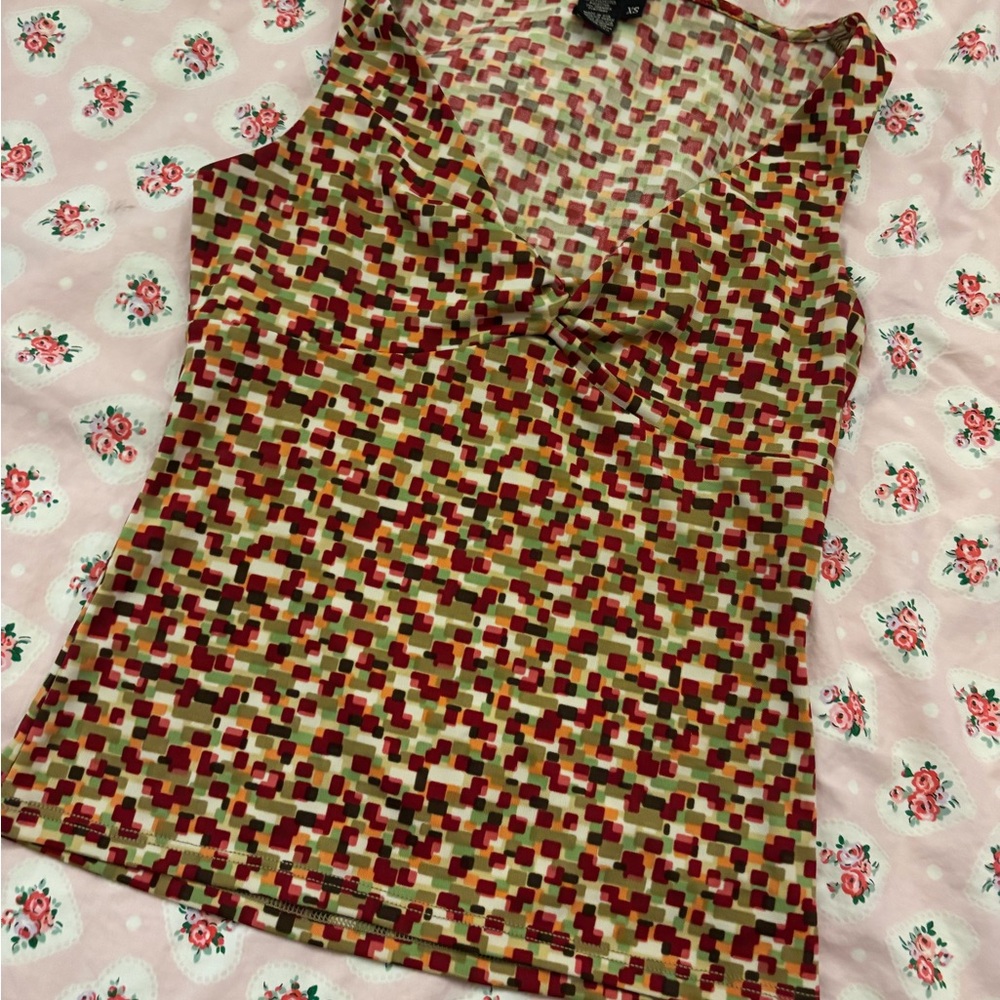 BCBGMaxAzria Brown Tan Fitted Tank Top